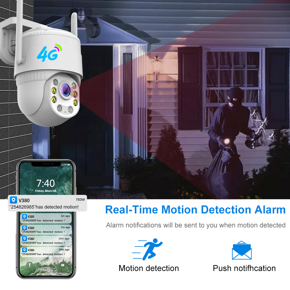 V380 Pro 5mp Waterproof Wifi Security Remote Camera Real-Time Motion Detection Smart Security Ptz Surveillance Camera