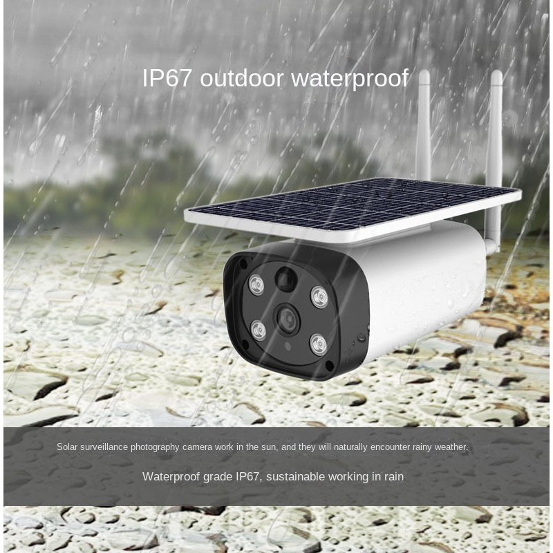 Solar surveillance camera 4G camera no electricity no network monitoring wifi card outdoor bullet camera mobile phone remote