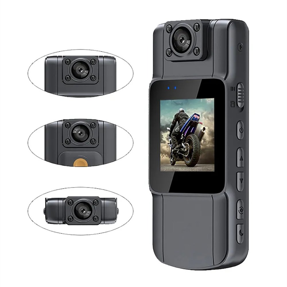 1080P Body Camera Infrared Night Vision Full HD Mini Camera 130 Wide Angle Lens 180 Adjustable for Law Enforcement Security
