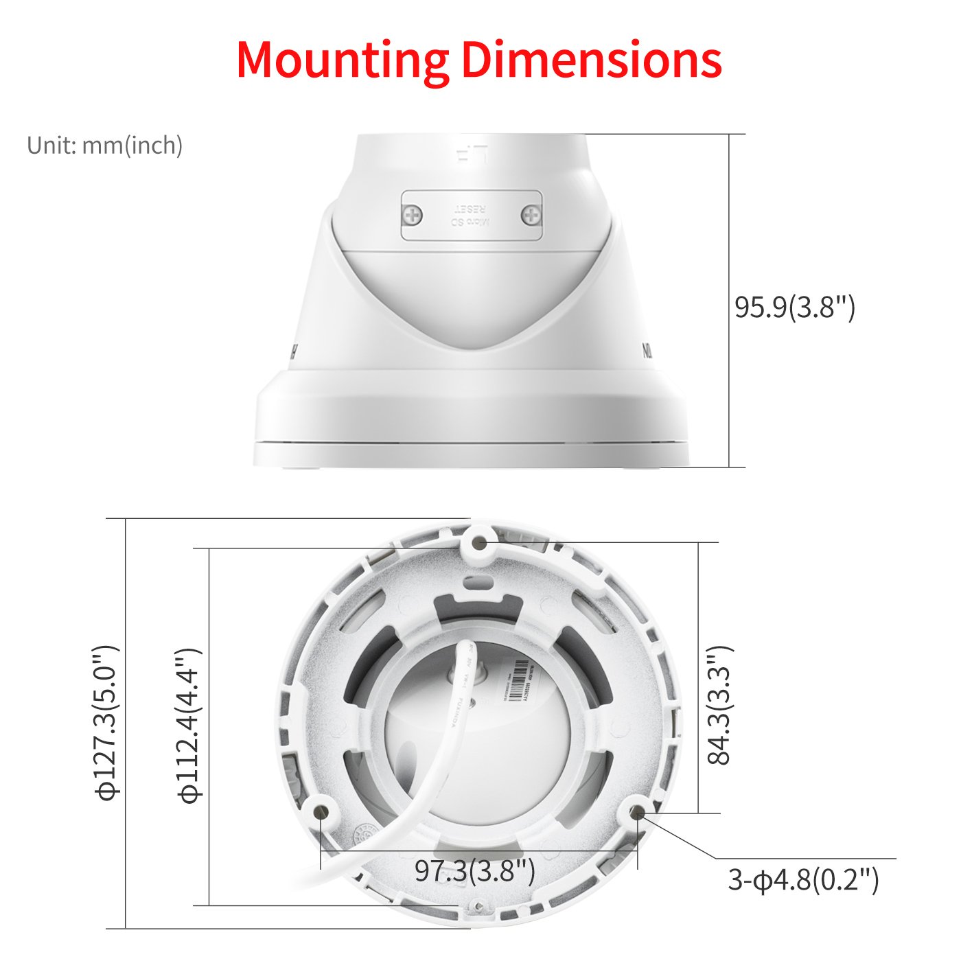 Hik Compatible F1.0 lens built-in Mic 8MP 4K ColorVu Human/Vehicle Detection Turret PoE IP Camera