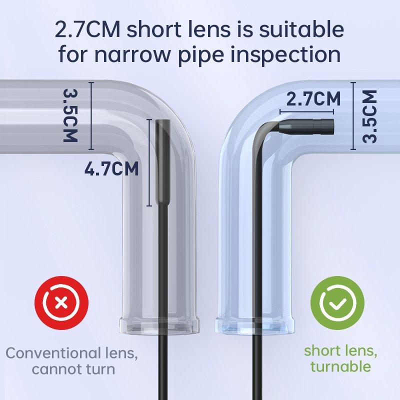 C30-M 2.7cm short module endoscope camera 8mm 1m industrial video endoscope with 4.3-inch color IPS display