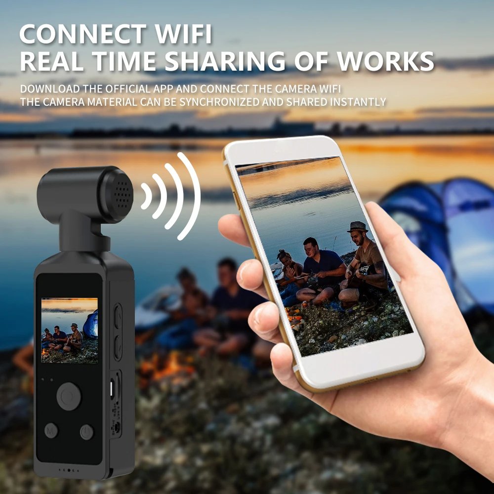 1.3 Inch Screen Action Camera Pocket Cam 270 Degree Rotatable Wifi Mini HD Camera Outdoor Video Shooting Bike Motorcycle Sport