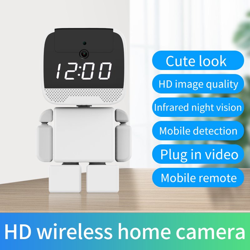 Vesafe 2MP wireless wifi baby monitor cctv camera systems Yoosee APP mini camera clock wall clock cctv camera