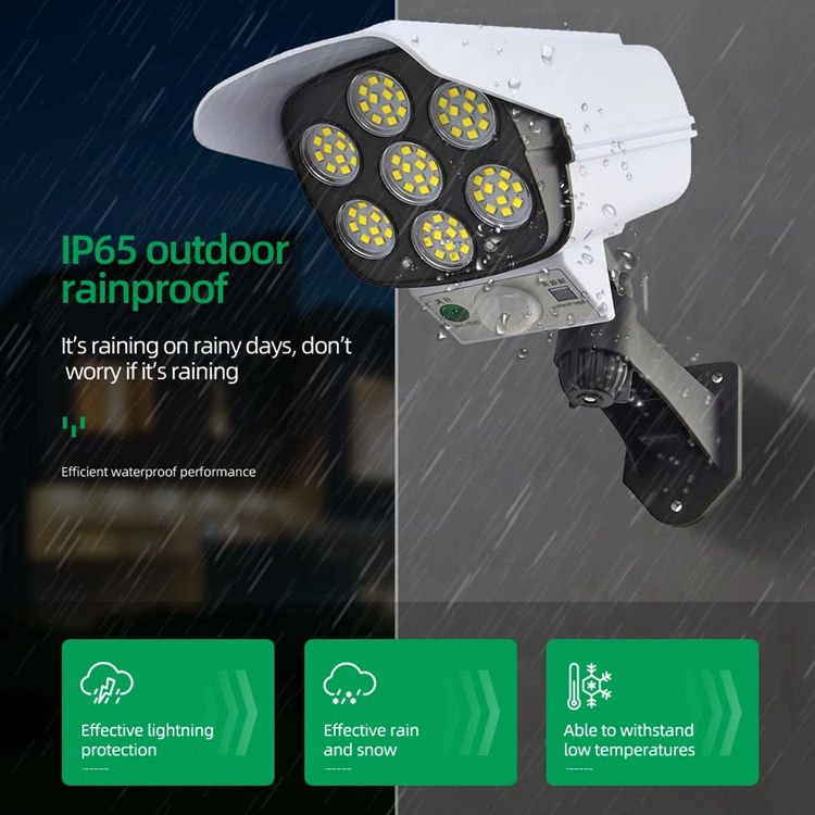 Best-selling solar waterproof wall light analog camera Solar LED light motion sensor Solar light with remote control