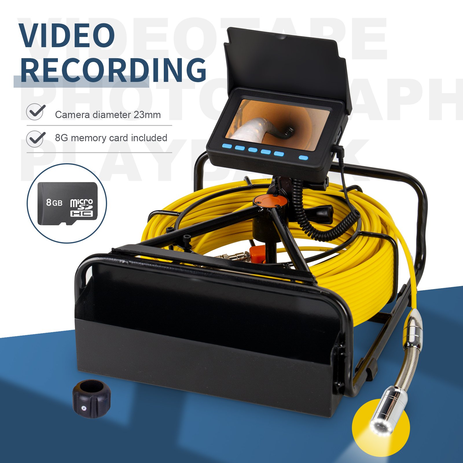 New Arriving Professional Mini Video Inspection Cctv Camera Full Hd 1920X1080 Display Sewer Water Well Inspection Analog Camera
