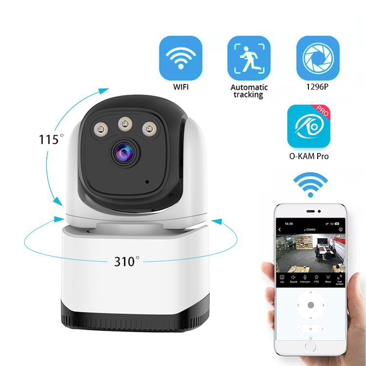 Okam Wide Angle Real Time Alert 1080p COMS Sensor Indoor Wireless CCTV Network Wifi IP Camera