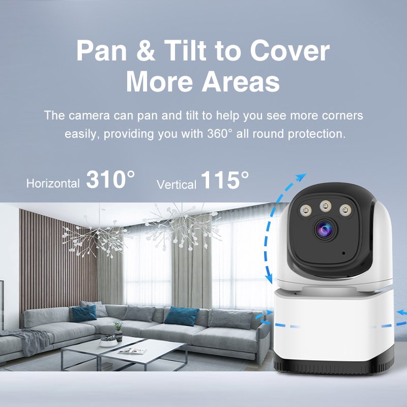Okam Wide Angle Real Time Alert 1080p COMS Sensor Indoor Wireless CCTV Network Wifi IP Camera