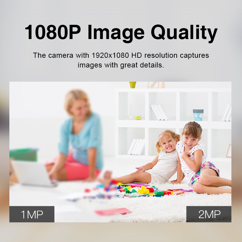 Okam Wide Angle Real Time Alert 1080p COMS Sensor Indoor Wireless CCTV Network Wifi IP Camera