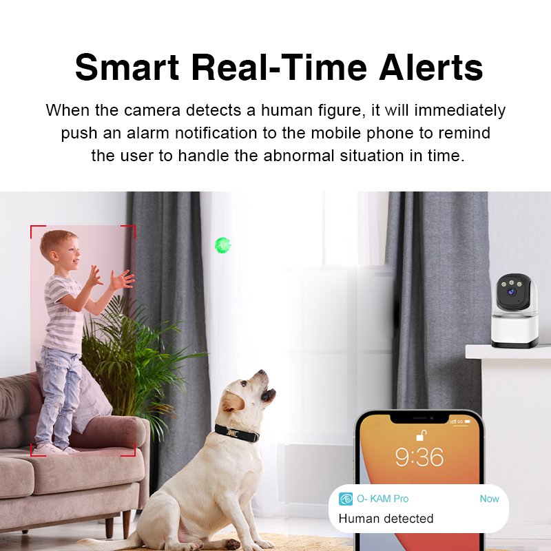 Okam Wide Angle Real Time Alert 1080p COMS Sensor Indoor Wireless CCTV Network Wifi IP Camera