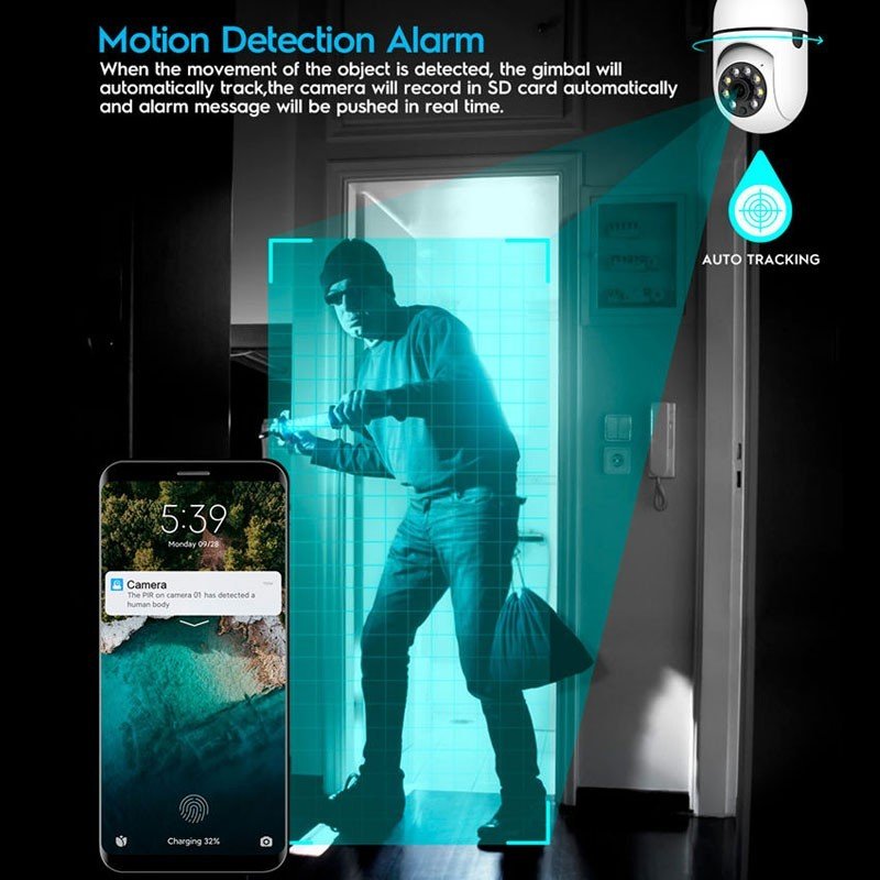 Mini icsee Cam Bulb Wifi Camera Motion Voice Alarm Security Monitor Network Camera Two Way Audio App Remote Control Nany Home