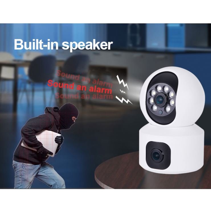 6 Cctv Camera Connected To Mobile Phone Smart Wifi Cctv Security Camera Motion Detection Network Camera Double Lenses