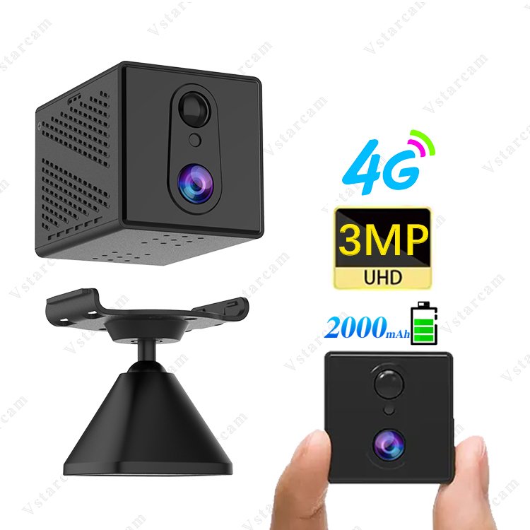 cb70 1296P 4g sim card mini camera home use two way talk small battery camera 4G