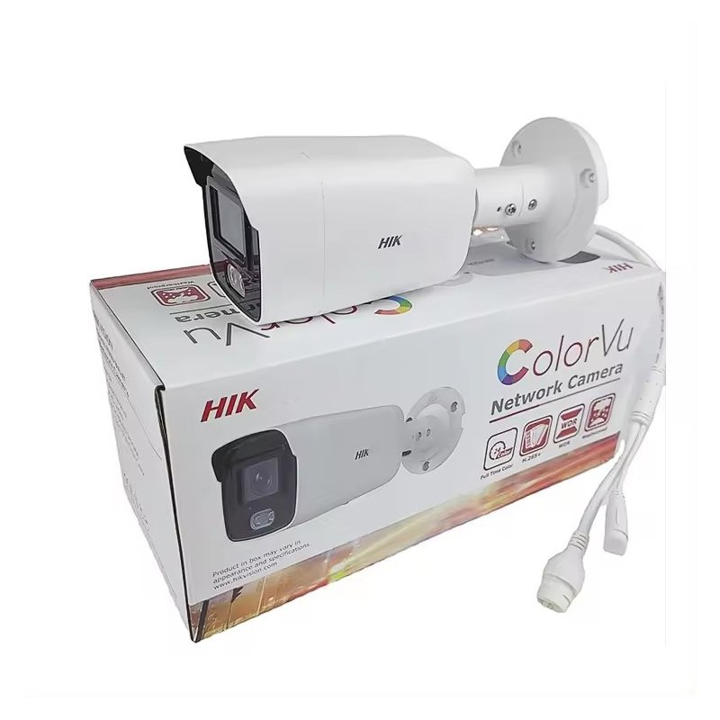 Mini Bullet Network Camera Hik OEM Vision DS-2CD2047G2-LU Built-in Mic 4MP ColorVu Full Color IP Camera