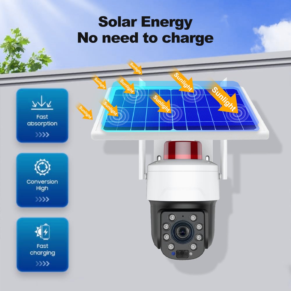New 5Mp Solar Monitoring Network Camera Support 30X Zoom To See 2Km Away Wifi Low Power Outdoor Waterproof 4K Hd Night Vison
