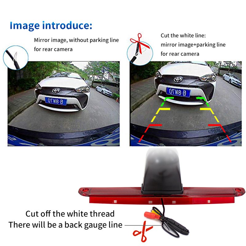 Cvbs 170-degree 1000tvl Reverse Backup Ir Rear Led Car Break Strip Light Camera For Vw Crafter 2007-2019 Mercedes Benz Sprinter