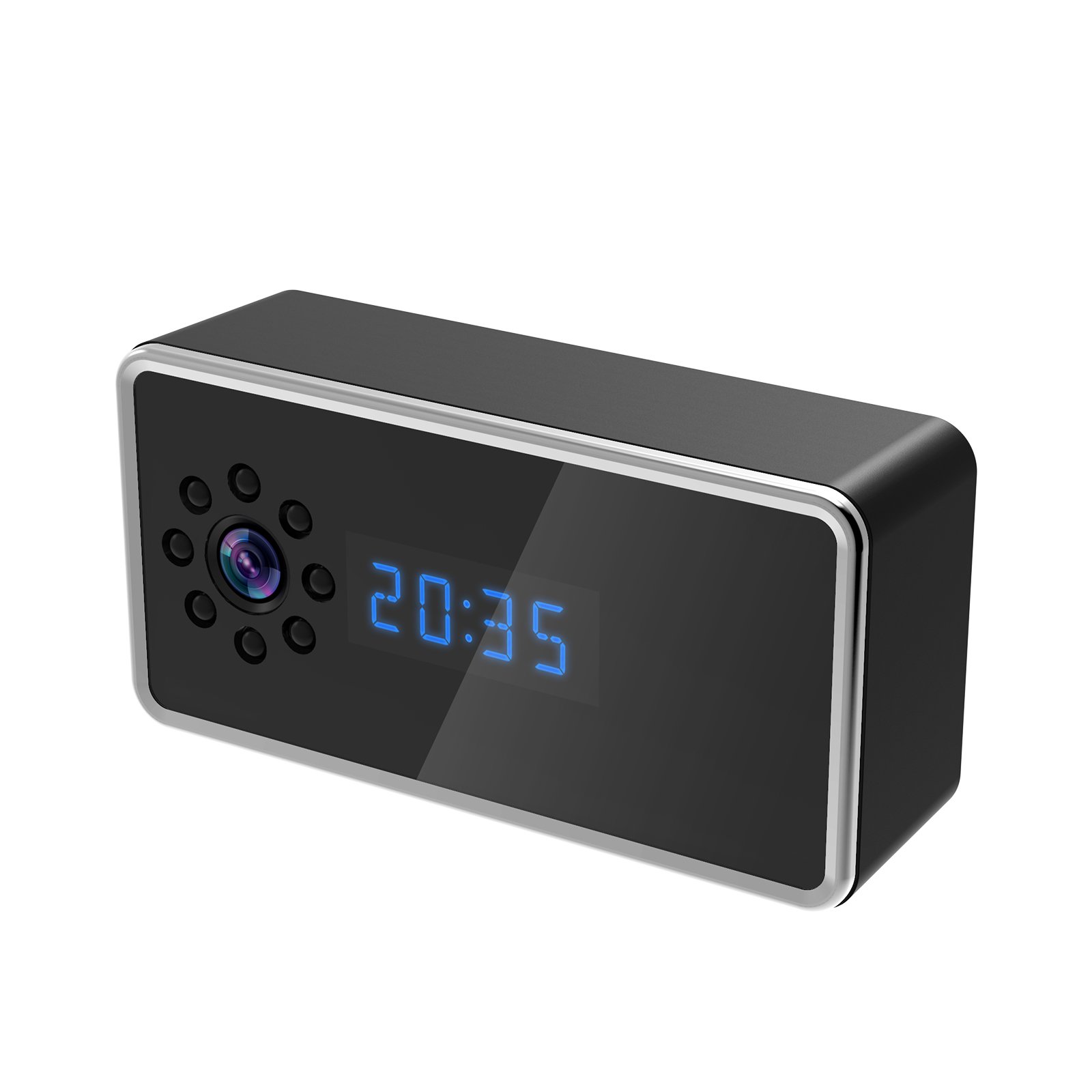 OEM factory price security home camera 1920*1080P infrared night vision nanny video clock camera
