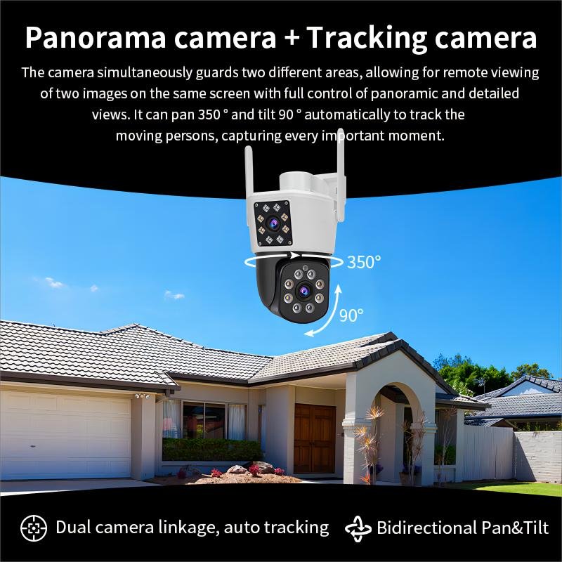 CCTV Camera Factory OKAM Pro Outdoor Dual Lens Wifi Home Security CCTV Camera 12V 360 Dual Screen Mini Wifi Cameras