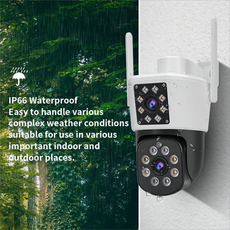 CCTV Camera Factory OKAM Pro Outdoor Dual Lens Wifi Home Security CCTV Camera 12V 360 Dual Screen Mini Wifi Cameras