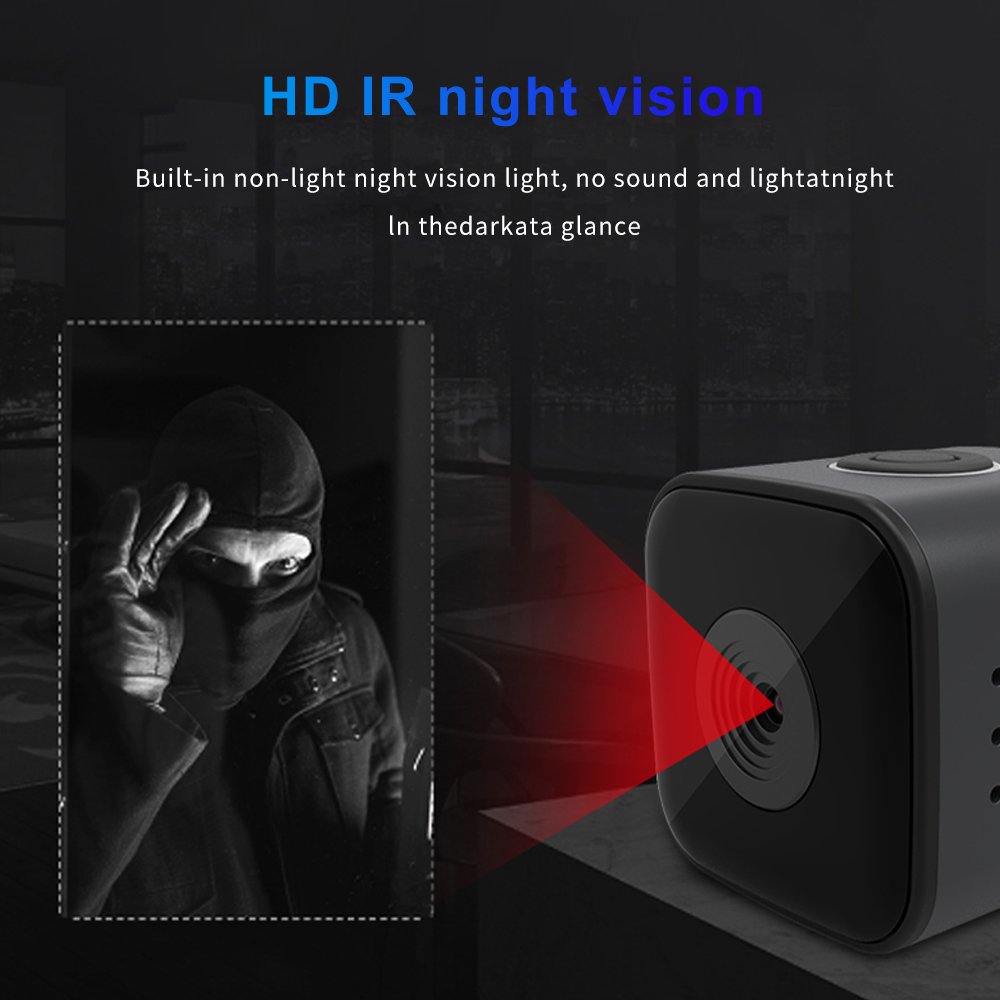 SQ28 1080P Mini Camera with Waterproof Cover HD Smart Night Vision Indoor Camera Security Remote View Cam support TF Card