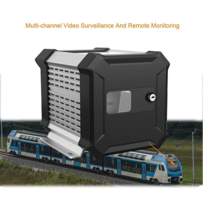 8channel AHD 4 IPC camera Multiple video surveillance MDVR support Dual hard disk storage for train tracking