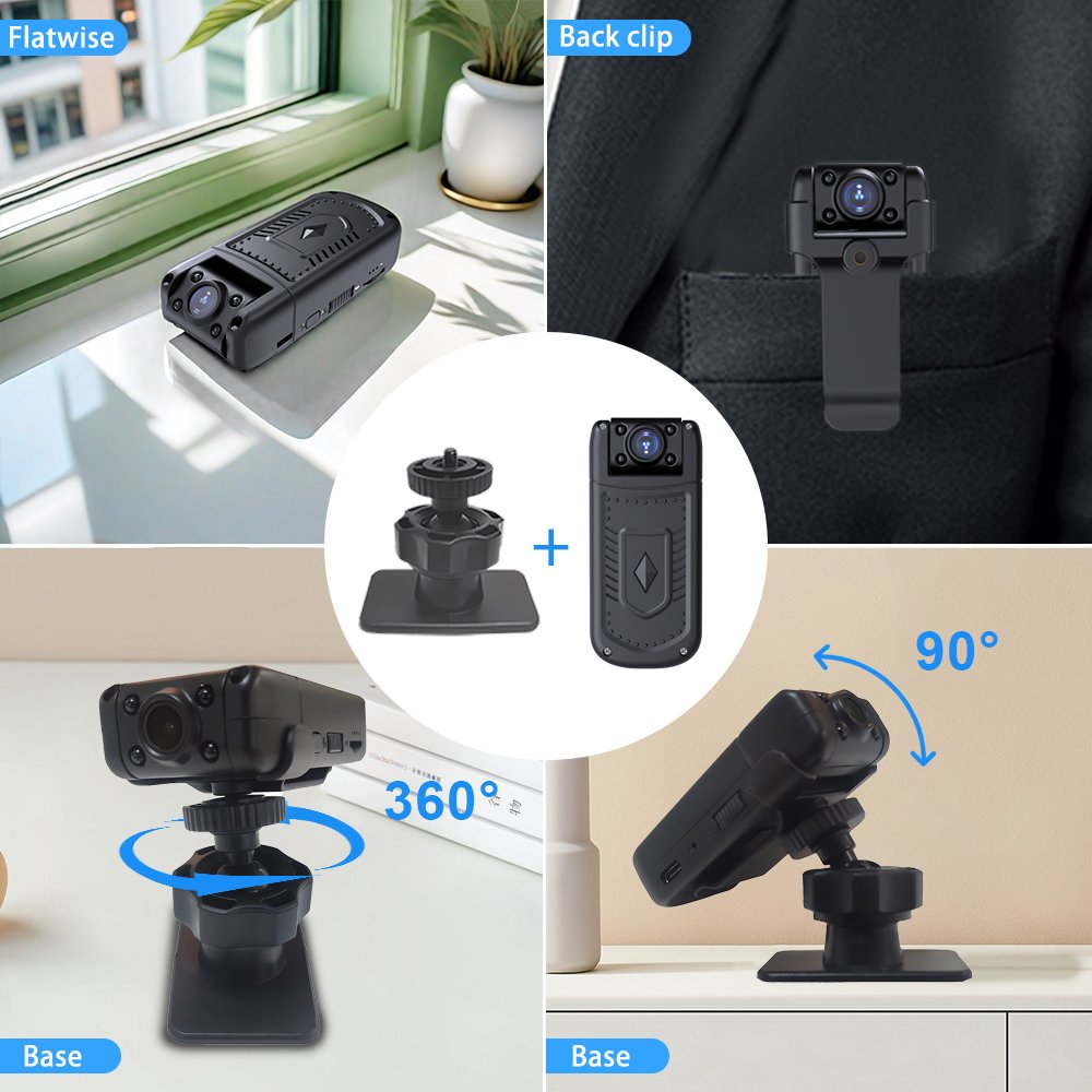MD36 Body Camera Wide Angle 180 degree Rotating Lens 1080P Without Wifi Camera Sport Security Body Mini Camera