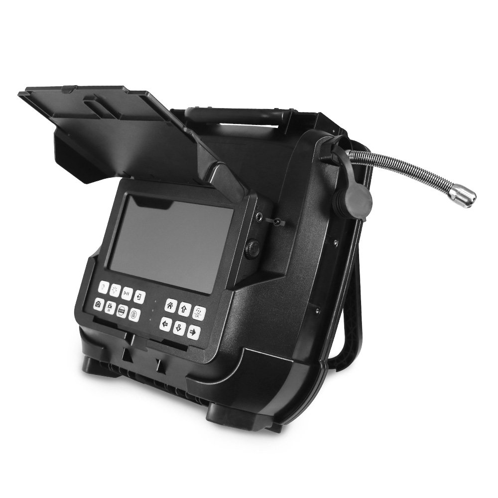 Mini Pipe drain Sewer Inspection Camera with all in one handheld suitcase & flexible cable
