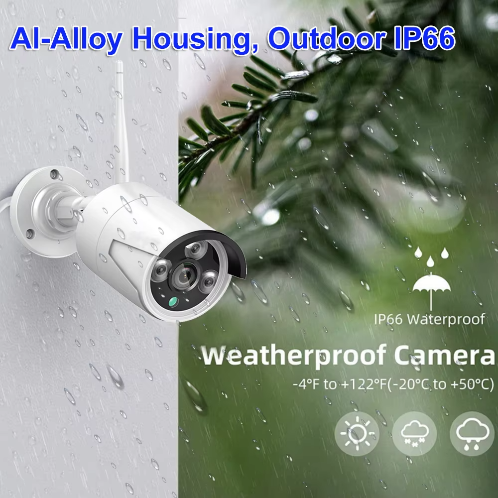 Eseecloud 4CH 8CH 3MP Wireless PTZ Camera NVR Kit Outdoor Waterproof WIFI CCTV Camera Security System Motion Alarm for Home