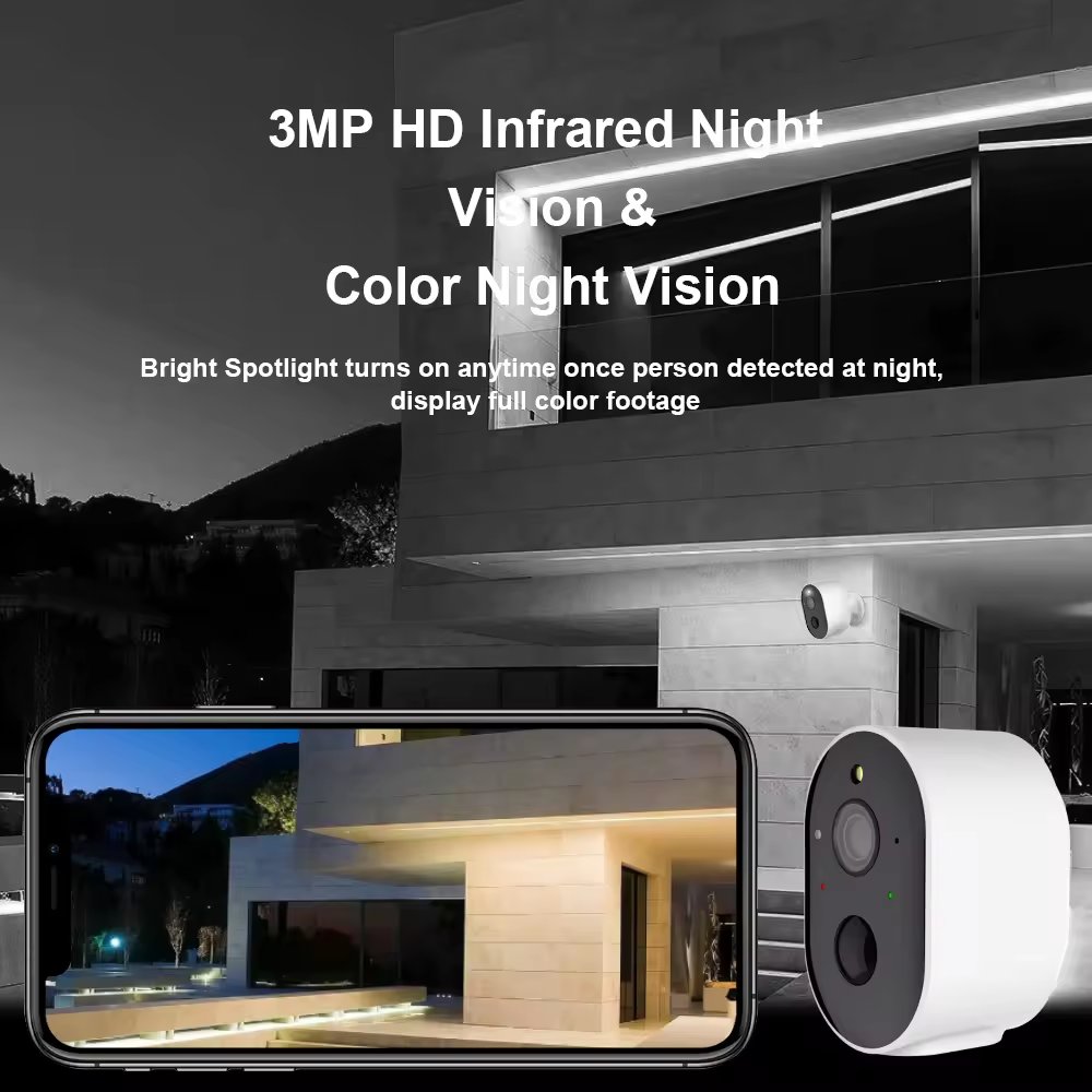 Tuya Smart solar Security IP Camera chargeable battery Wireless Mini Camera Night Vision solar CCTV WiFi Camera with CE ROHS EMC