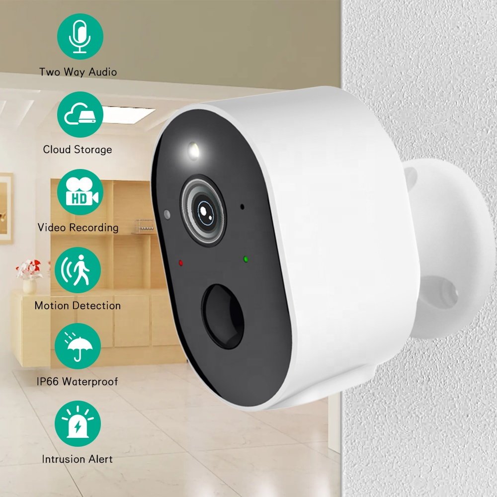 Tuya Smart solar Security IP Camera chargeable battery Wireless Mini Camera Night Vision solar CCTV WiFi Camera with CE ROHS EMC