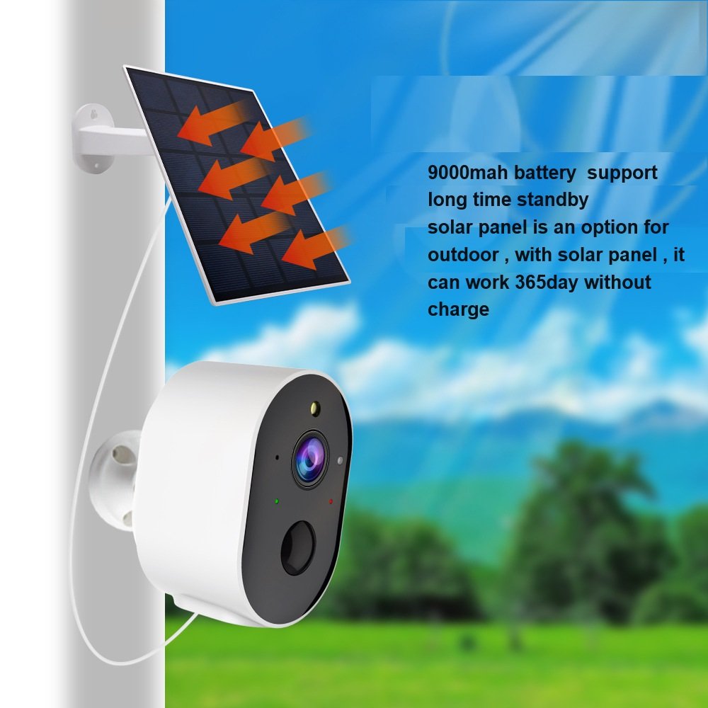 Tuya Smart solar Security IP Camera chargeable battery Wireless Mini Camera Night Vision solar CCTV WiFi Camera with CE ROHS EMC