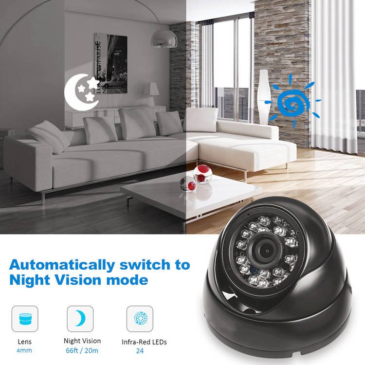 online cctv analog ball cctv 4ch dvr recorder video full hd 1920x1080 classroom metal dome housing mini ahd camera security set