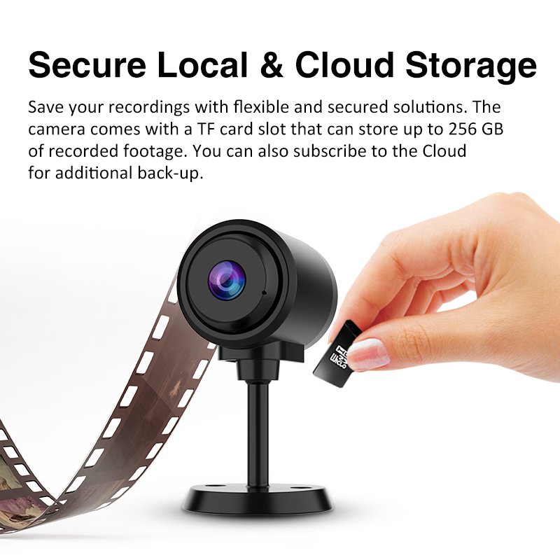 O-KAM 1MP Intelligent Indoor Monitoring Camera Two-Way Audio Option Low Power Consumption Battery CMOS Sensor Built-in Mic Cloud