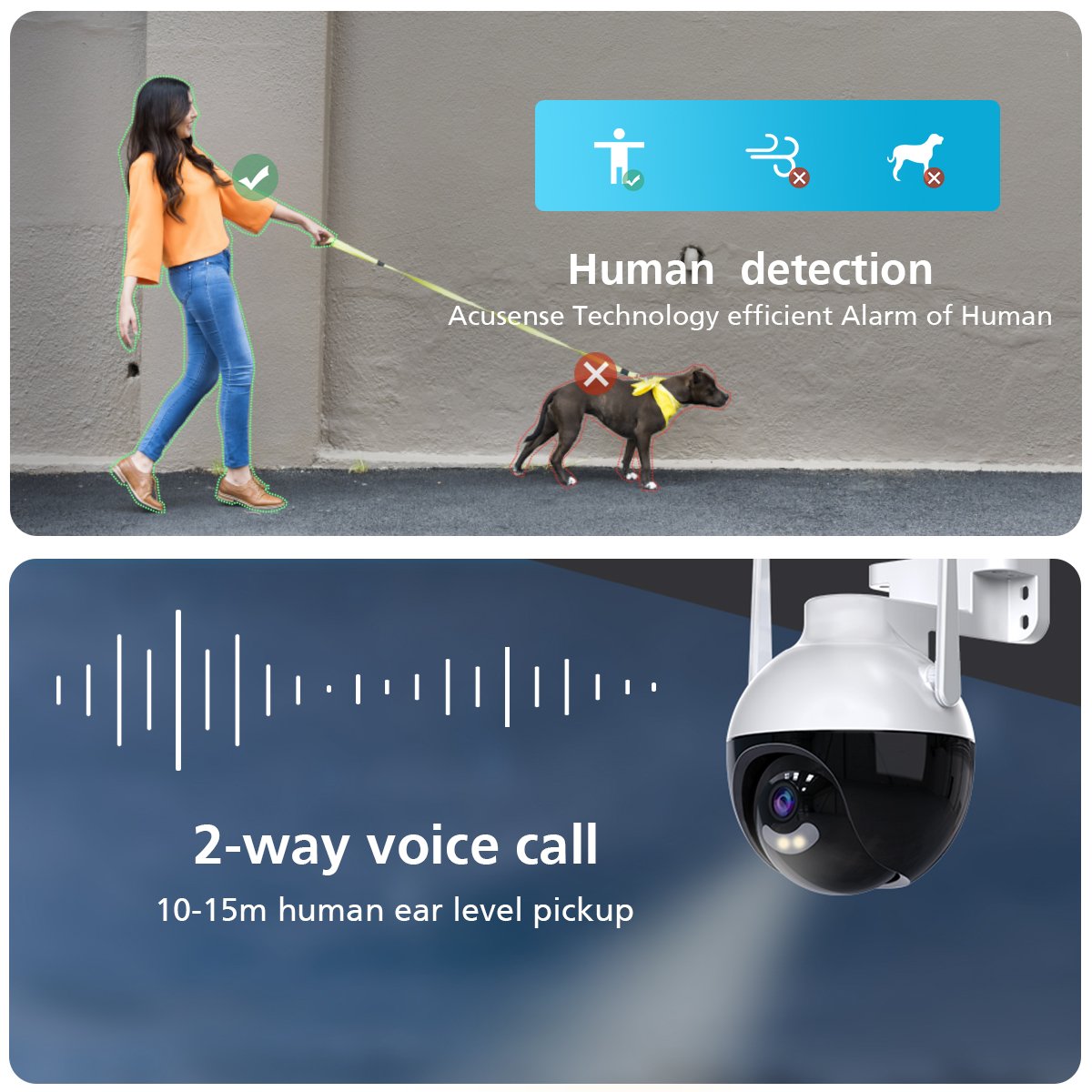 Outdoor Smart IP Camera With Wifi And Motion Detection Smart Wifi CCTV IP Network Camera With Human Detection