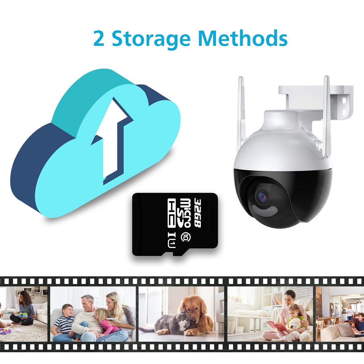 Outdoor Smart IP Camera With Wifi And Motion Detection Smart Wifi CCTV IP Network Camera With Human Detection