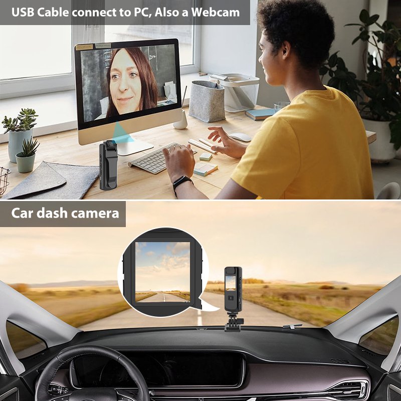 Multi-function Full HD 1080P Night Vision Security Video Recorder With Back Clip Body Mini Camera