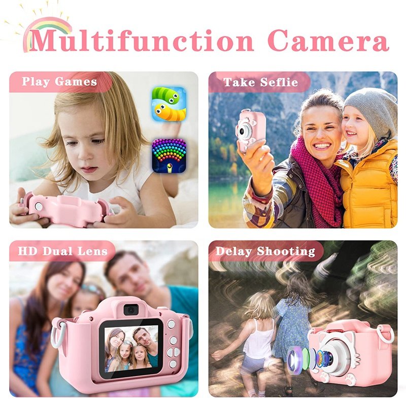 Toy Photo Camera For Kids Digital Camera For Toddler Children Video Birthday Instant Mini Kids Children Camera 32GB TF Card