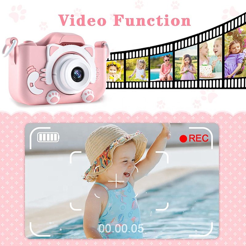 Toy Photo Camera For Kids Digital Camera For Toddler Children Video Birthday Instant Mini Kids Children Camera 32GB TF Card