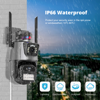 ICSEE 8mp Dual Lens Cctv Camera Smart Home Wireless Wifi Security Outdoor Hd Phone Remote Ptz Night Vision Network Camera 4K