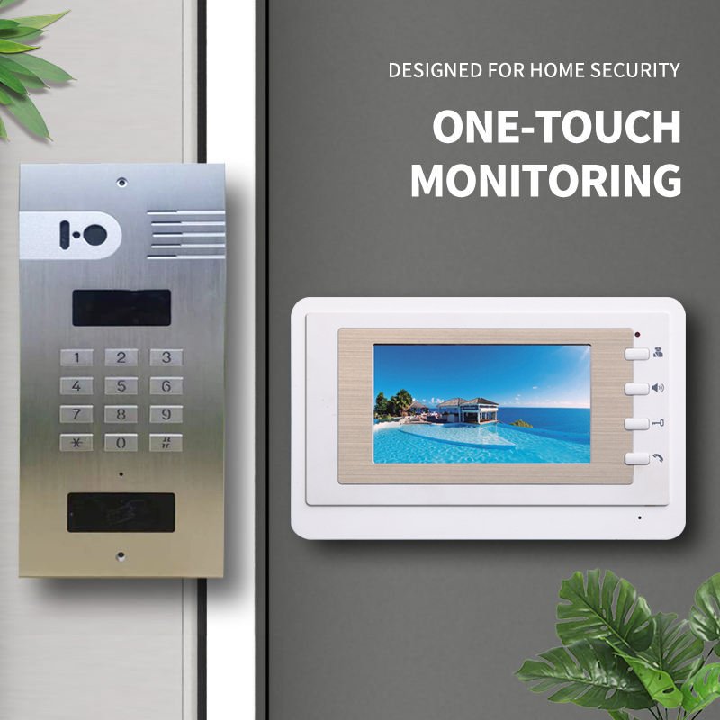 High Quality 4.5 Inch Camera intercom System Door Bell Smart Home Video building Intercom Metal HD white light night vision
