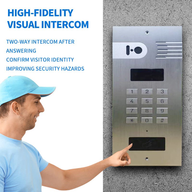 High Quality 4.5 Inch Camera intercom System Door Bell Smart Home Video building Intercom Metal HD white light night vision