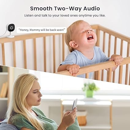 Wakiya WiFi Camera 2K, Home Security Cameras with Phone app,24/7 SD Card Storage,Works with Alexa & Google Home G7