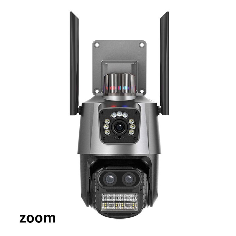 ICsee APP 8X Hybrid Zoom 6MP Three Lens Cctv WIFI Security Camera Audio Ptz Wireless Network Camera