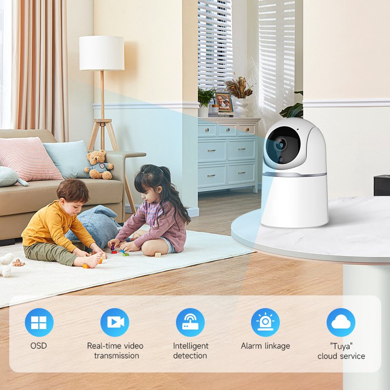 4MP Tuya Smart Life APP WiFi CCTV Home Security Camera Indoor Night Vision Wireless WiFi IP PTZ Network Camera