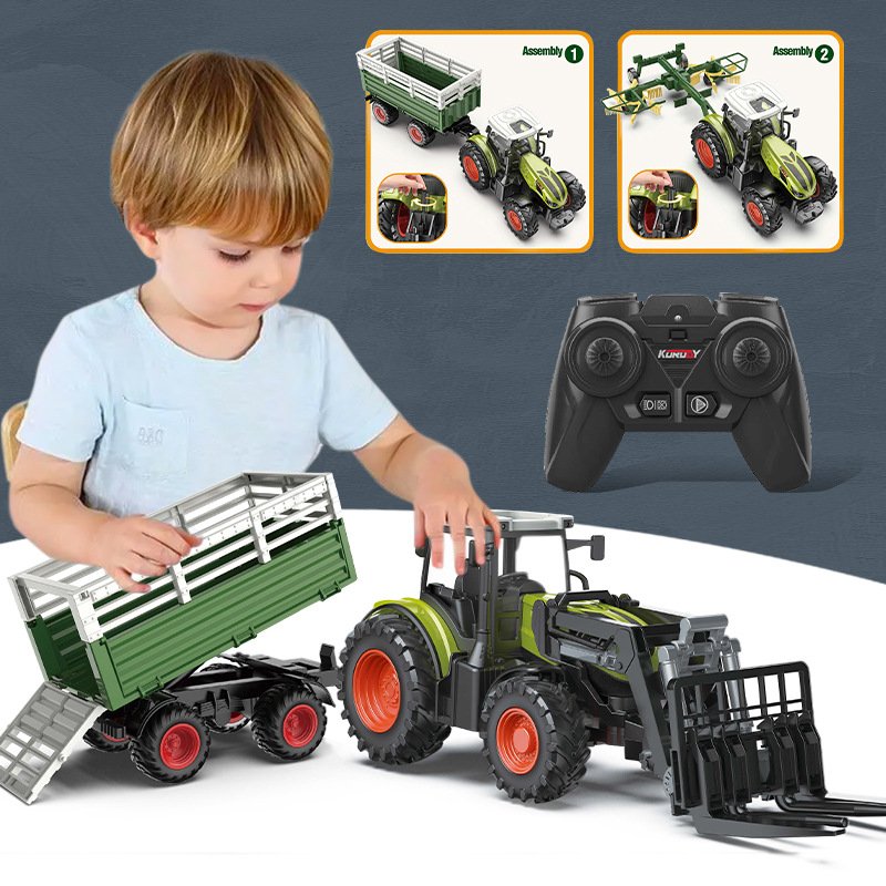 New selling 6 Channel 1/24 Remote Control Simulator Toy Mini Remote control Farm tractor supply Toys for kids