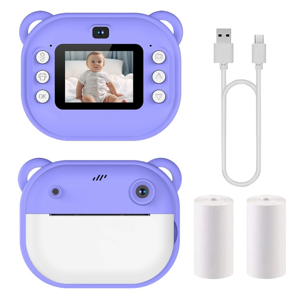 Jumon 1080P Video Recorder Children Camera Photo Instant Printing Digital Camera 2 Inch Screen Mini Kids Camera