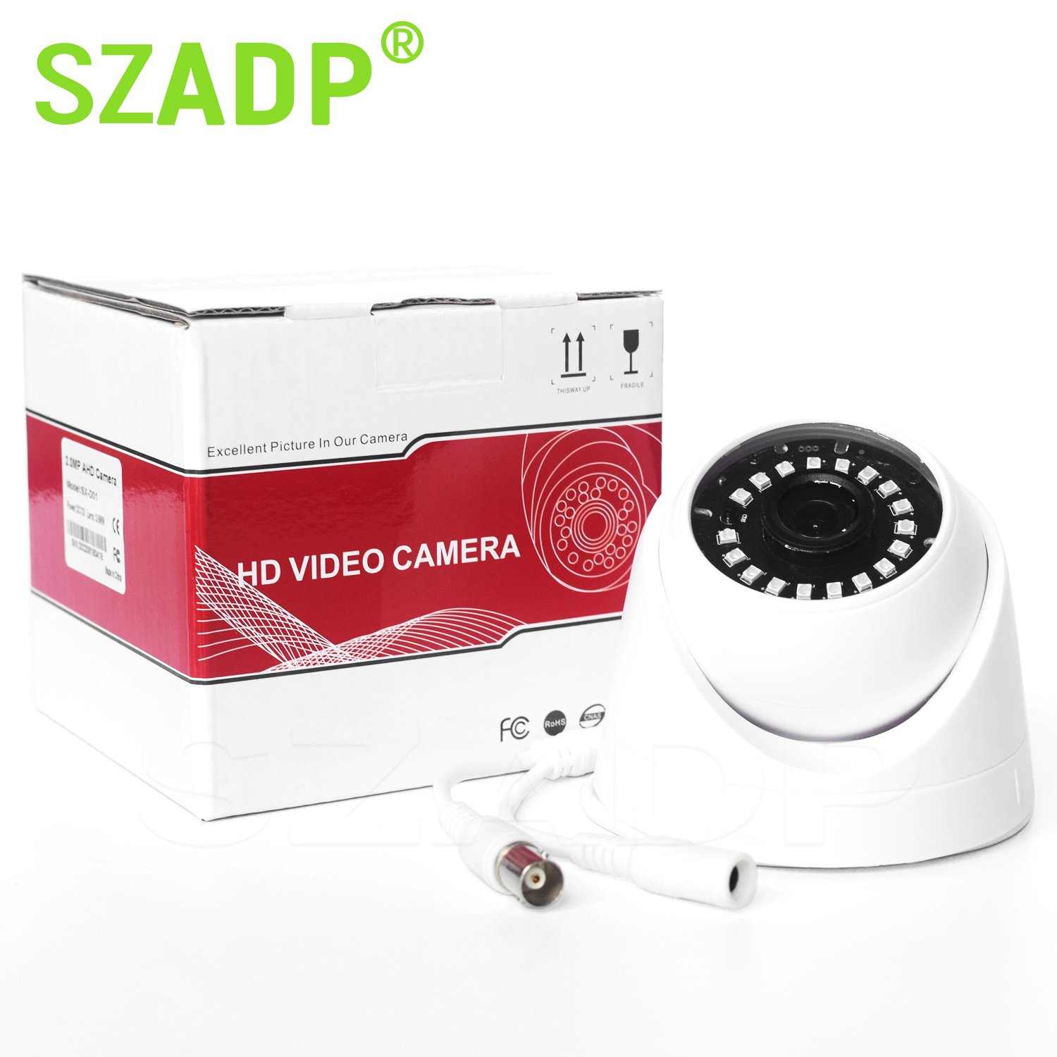 CCTV Analog Full Color AHD Camera CCTV Monitoring Indoor Polycarbon Dome Security Video Camera 1080P Wired Analog