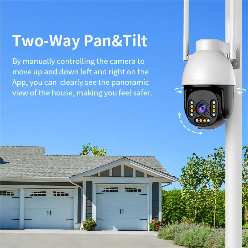 4MP HD Black Light Full Color 5/2.4GHz Dual-Band WiFi Night Vision CS611Q-uV Outdoor Security Camera NVR SD Card IP Network