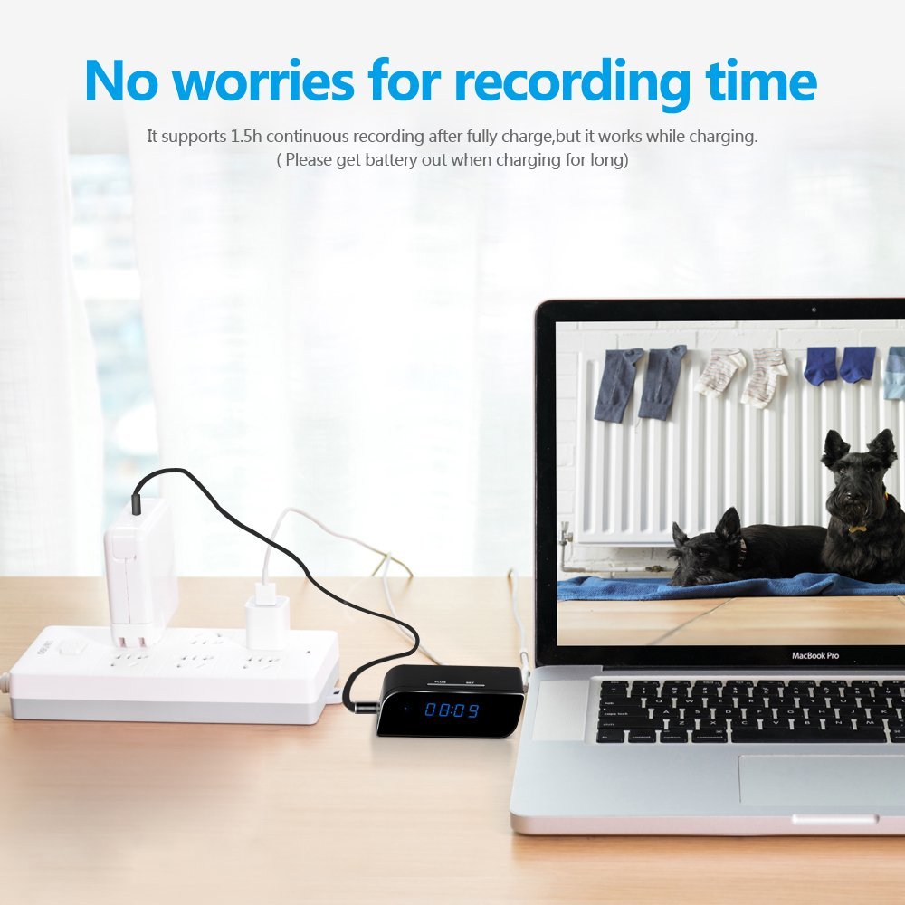 2MP WiFi Security IP Camera Wireless Smart Clock Monitoring Camera Mini WiFi Camera