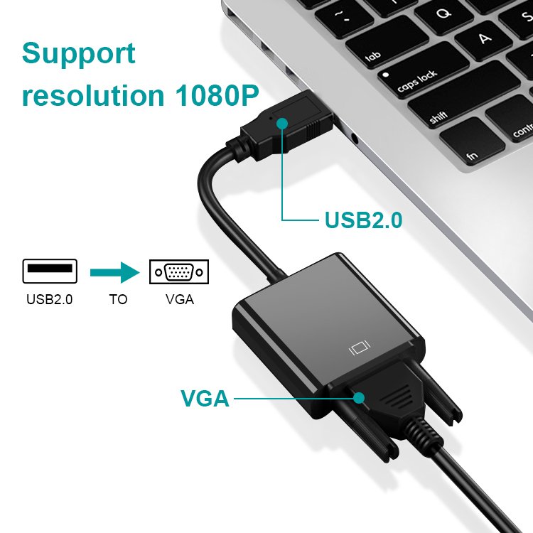 Hot Sell USB 3.0 TO VGA Adapter Converter Display With Audio for PC Gaming Live Streaming USB To VGA Cable
