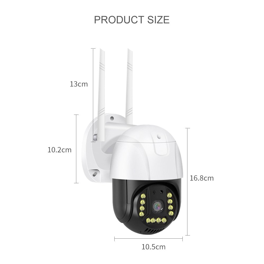 5MP Wireless Security IP Network Camera PTZ Outdoor Home Surveillance Cam CCTV V380 Pro Wifi Camera